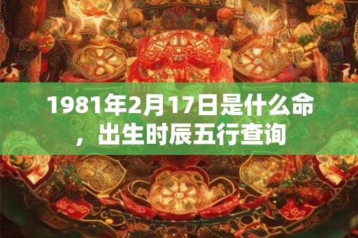 1981年2月17日是什么命，出生时辰五行查询