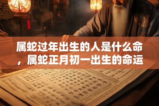 属蛇过年出生的人是什么命，属蛇正月初一出生的命运