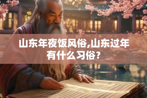 山东年夜饭风俗,山东过年有什么习俗? 山东年夜饭风俗,山东过年有什么习俗?