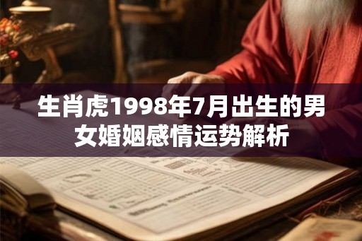 生肖虎1998年7月出生的男女婚姻感情运势解析 生肖虎1998年7月出生的男女婚姻感情运势解析