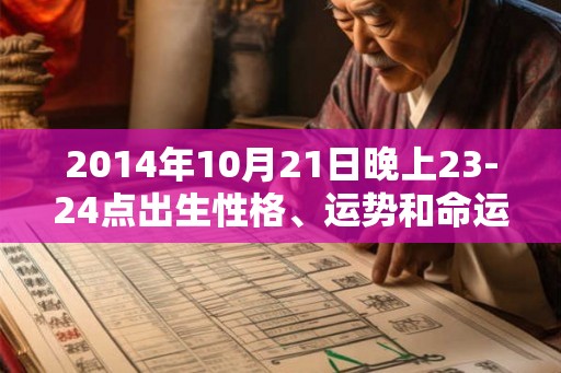 2014年10月21日晚上23-24点出生性格、运势和命运
