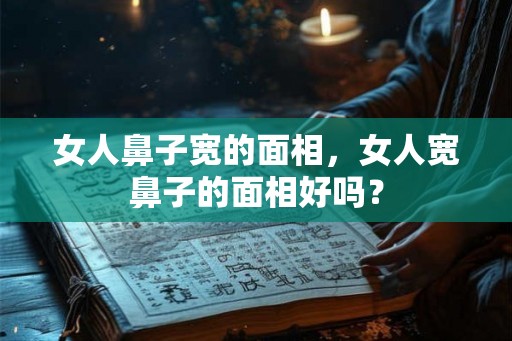 女人鼻子宽的面相,女人宽鼻子的面相好吗? 女人鼻子宽的面相,女人宽鼻子的面相好吗?