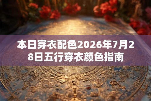 本日穿衣配色2026年7月28日五行穿衣颜色指南