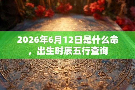 2026年6月12日是什么命，出生时辰五行查询
