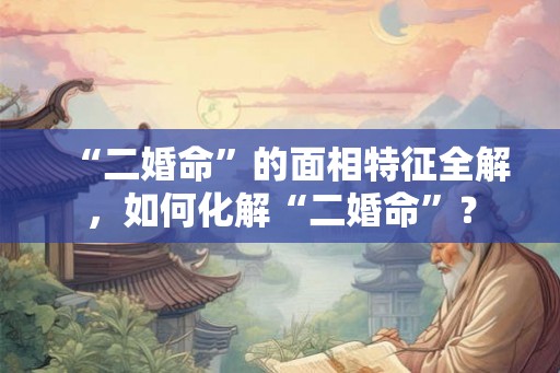 “二婚命”的面相特征全解，如何化解“二婚命”？
