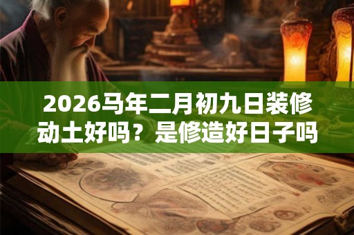2026马年二月初九日装修动土好吗？是修造好日子吗