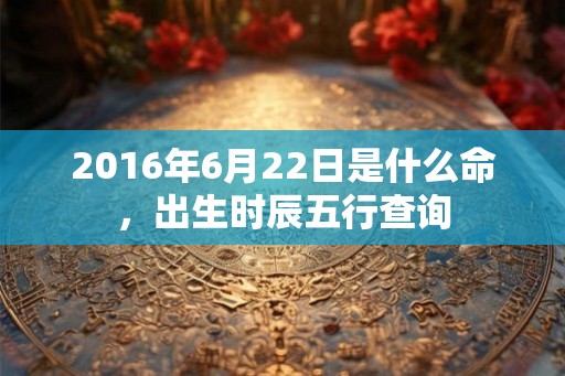 2016年6月22日是什么命，出生时辰五行查询