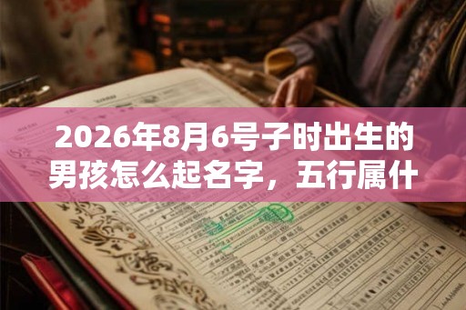 2026年8月6号子时出生的男孩怎么起名字，五行属什么？