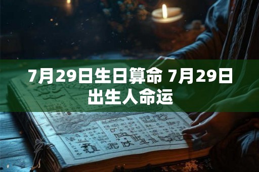 7月29日生日算命 7月29日出生人命运 7月29日生日算命 7月29日出生人命运