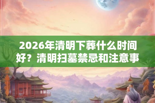2026年清明下葬什么时间好？清明扫墓禁忌和注意事项