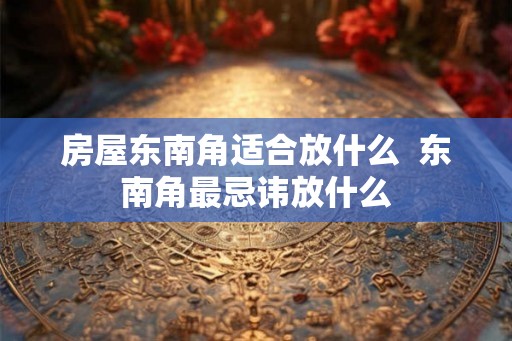 房屋东南角适合放什么  东南角最忌讳放什么