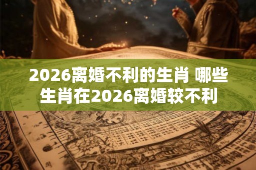 2026离婚不利的生肖 哪些生肖在2026离婚较不利