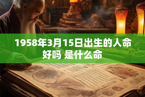 1958年3月15日出生的人命好吗 是什么命