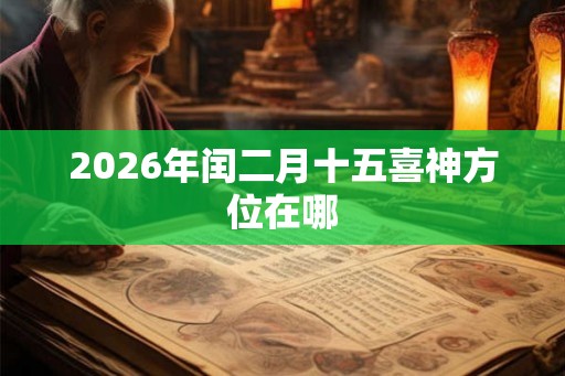 2026年闰二月十五喜神方位在哪 2026年闰二月十五喜神方位在哪