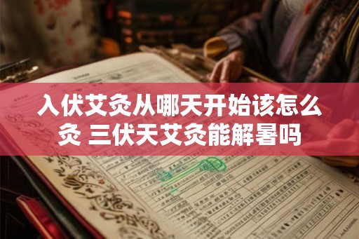 入伏艾灸从哪天开始该怎么灸 三伏天艾灸能解暑吗