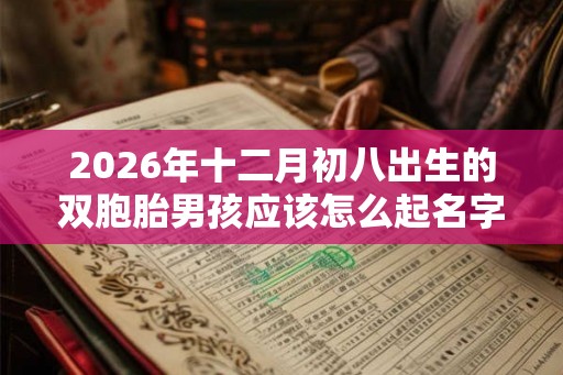 2026年十二月初八出生的双胞胎男孩应该怎么起名字，宜用哪些字好