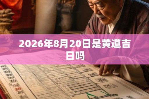 2026年8月20日是黄道吉日吗