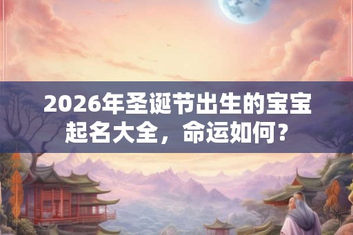 2026年圣诞节出生的宝宝起名大全，命运如何？