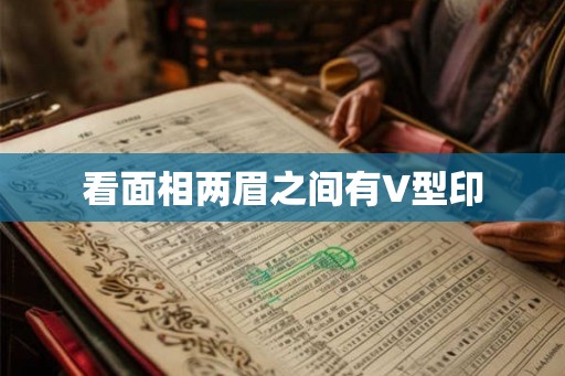 看面相两眉之间有V型印