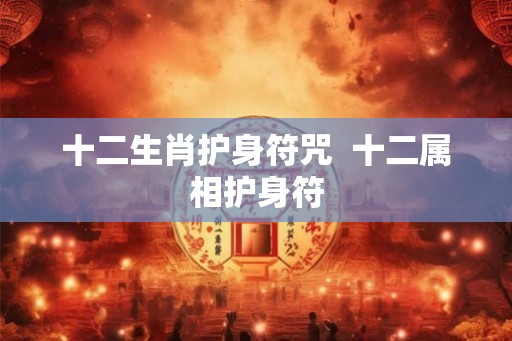 十二生肖护身符咒  十二属相护身符