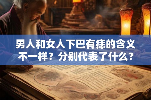 男人和女人下巴有痣的含义不一样？分别代表了什么？