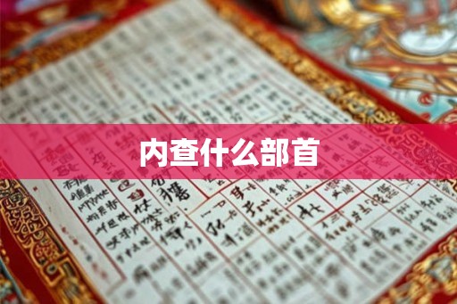 内查什么部首