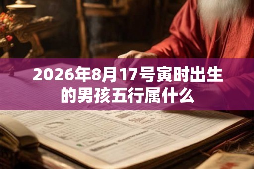 2026年8月17号寅时出生的男孩五行属什么 2026年8月17号寅时出生的男孩五行属什么
