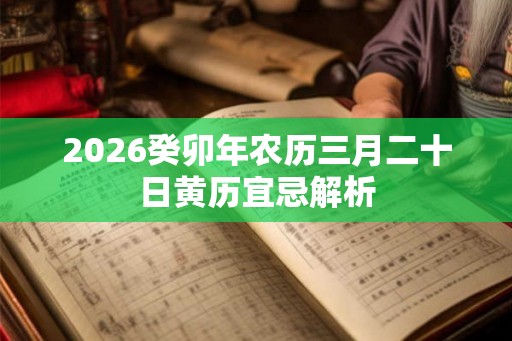 2026癸卯年农历三月二十日黄历宜忌解析