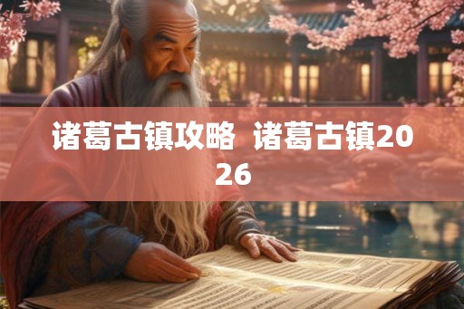 诸葛古镇攻略  诸葛古镇2026