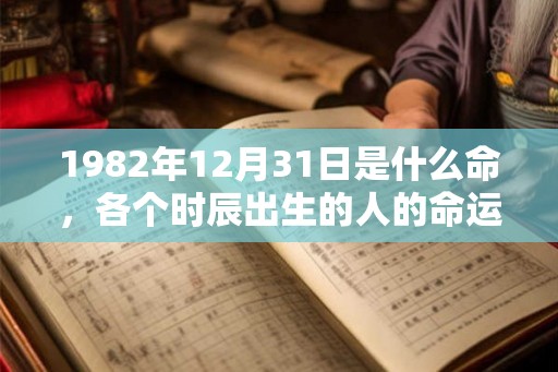 1982年12月31日是什么命，各个时辰出生的人的命运
