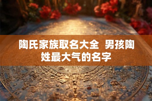 陶氏家族取名大全  男孩陶姓最大气的名字