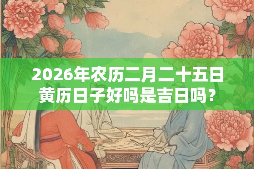 2026年农历二月二十五日黄历日子好吗是吉日吗？
