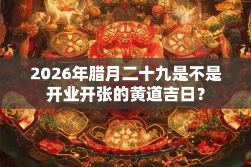 2026年腊月二十九是不是开业开张的黄道吉日？