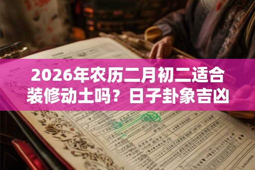 2026年农历二月初二适合装修动土吗？日子卦象吉凶？