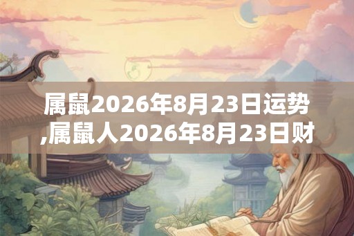属鼠2026年8月23日运势,属鼠人2026年8月23日财运,生肖鼠2026年8月23日运势