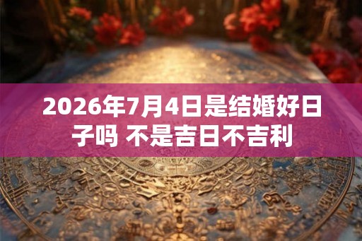 2026年7月4日是结婚好日子吗 不是吉日不吉利