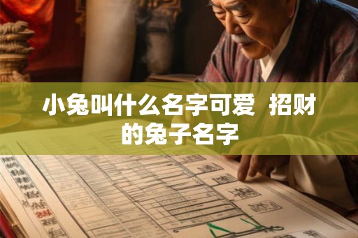小兔叫什么名字可爱  招财的兔子名字