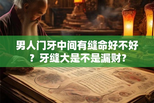 男人门牙中间有缝命好不好？牙缝大是不是漏财？