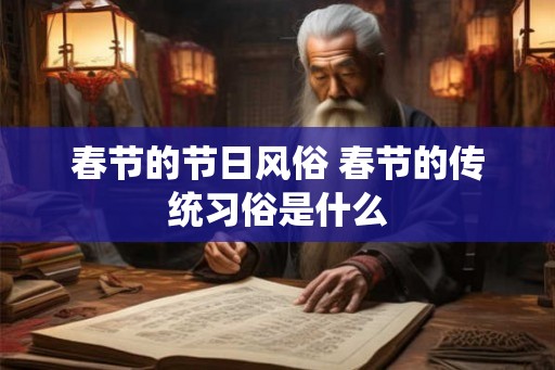 春节的节日风俗 春节的传统习俗是什么
