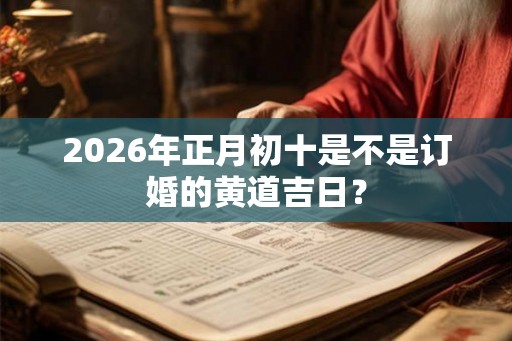 2026年正月初十是不是订婚的黄道吉日？