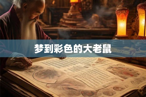 梦到彩色的大老鼠