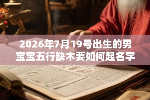 2026年7月19号出生的男宝宝五行缺木要如何起名字