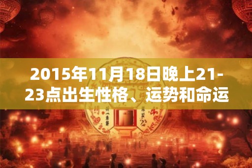 2015年11月18日晚上21-23点出生性格、运势和命运