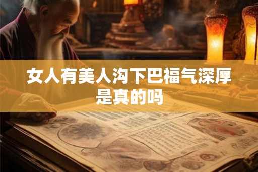 女人有美人沟下巴福气深厚是真的吗 女人有美人沟下巴福气深厚是真的吗