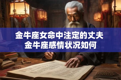 金牛座女命中注定的丈夫 金牛座感情状况如何 金牛座女命中注定的丈夫 金牛座感情状况如何