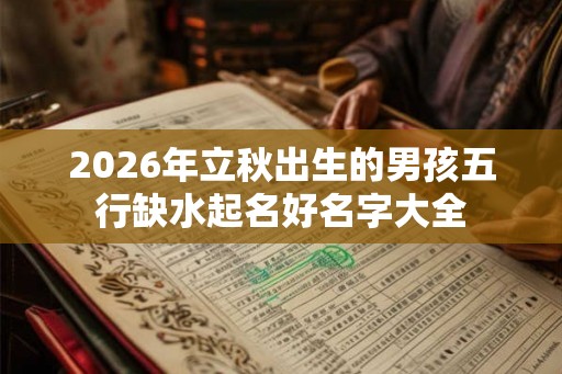 2026年立秋出生的男孩五行缺水起名好名字大全