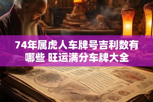 74年属虎人车牌号吉利数有哪些 旺运满分车牌大全