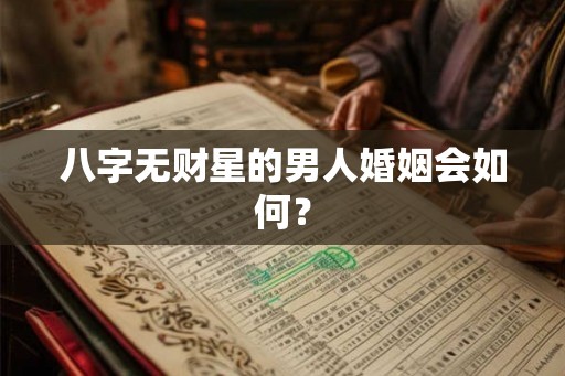 八字无财星的男人婚姻会如何？