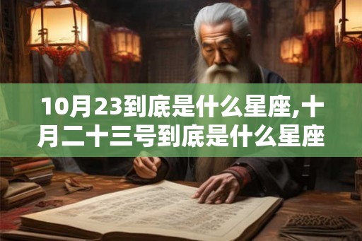 10月23到底是什么星座,十月二十三号到底是什么星座？