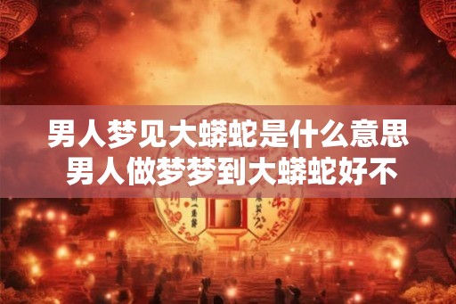 男人梦见大蟒蛇是什么意思 男人做梦梦到大蟒蛇好不好